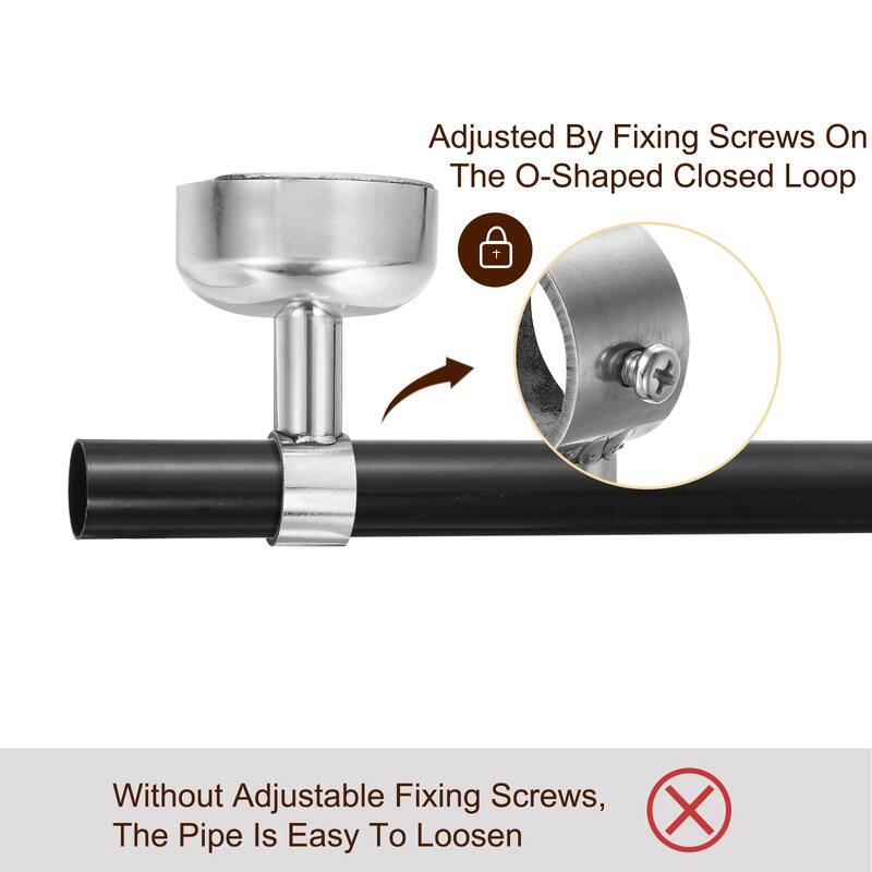 2 Set Ceiling Mount Curtain Rod Bracket