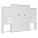 preview thumbnail 5 of 38, Queen Size Murphy Bed Wall Bed with Desk, Mirror and Vanity, Wooden Foldable Murphy Cabinet Bed with Storage Cabinets
