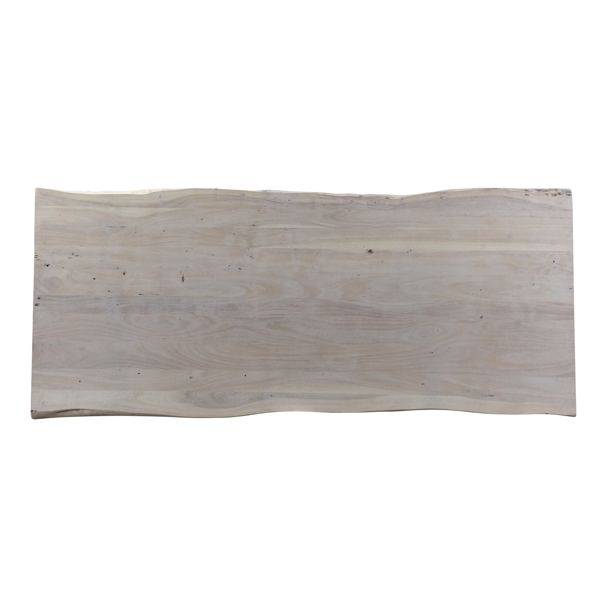Aurelle Home Modern Live Edge White Washed Acacia Wood Dining Table Overstock 31139162