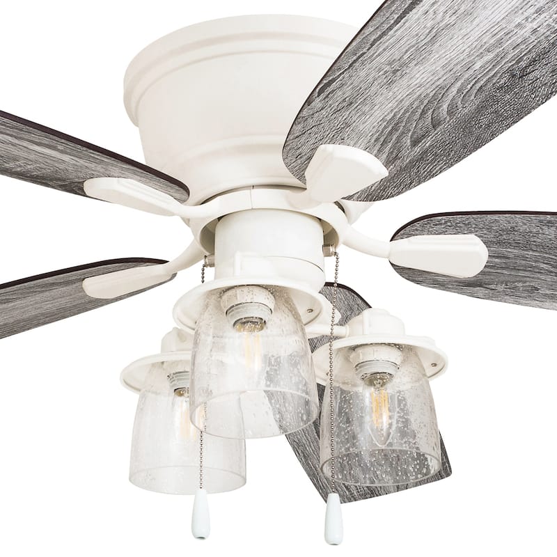 The Gray Barn Chevening 52-inch Coastal Indoor LED Ceiling Fan with Pull Chains 5 Reversible Blades - 52