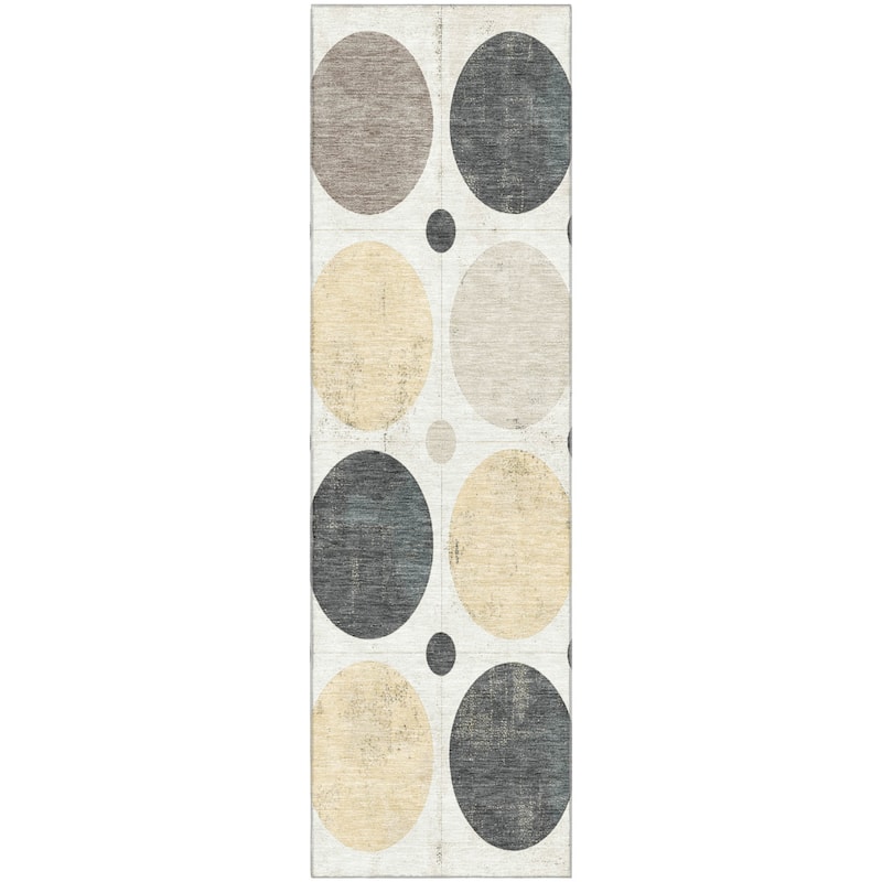 Premium Washable Super Soft Casual Circles Mayfield Rug