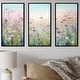 preview thumbnail 1 of 11, Designart "Wild Flowers Meadows" Flower Field Framed Art Set of 3 - Traditional Wall Art Set Purple Wall Decor 3 Pieces 36 in. W x 28 in. H - 3 Panels - Black