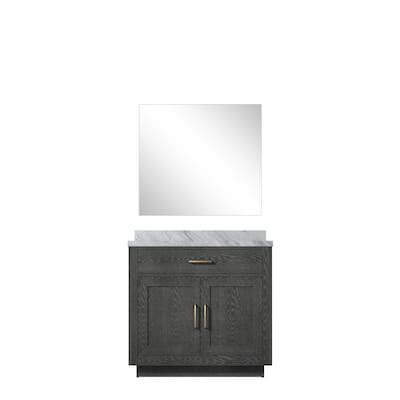 Abbey Bath Vanity with Carrara Marble Top, Sink and Mirror