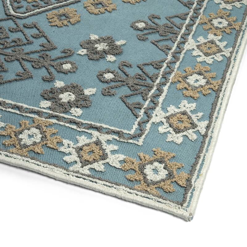 Tamara Day Warwick Collection Denim Hand Tufted Indoor Area Rug