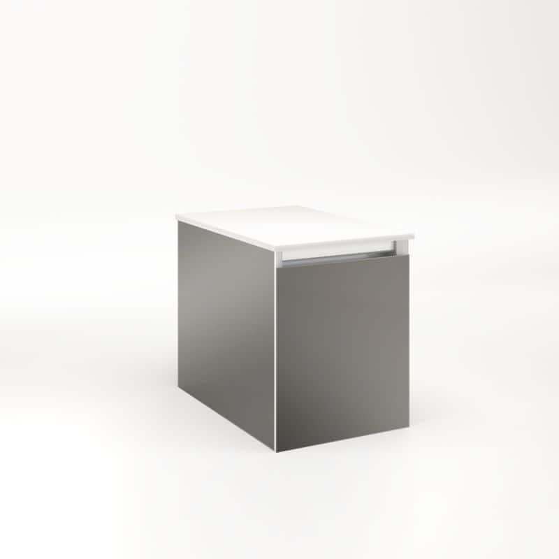 Robern Cartesian 12" Aluminum and Glass Modular Vanity Cabinet - Less