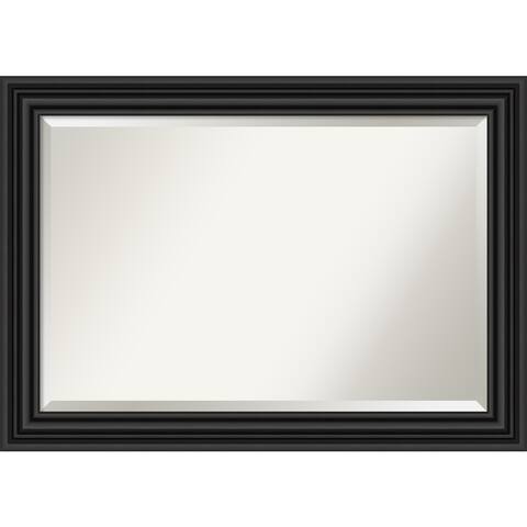 Beveled Bathroom Wall Mirror - Colonial Black Frame