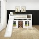 preview thumbnail 2 of 21, Max and Lily Classic Twin-Size Low Loft with Easy Slide and Curtain