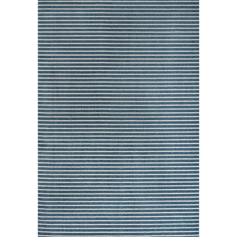 JONATHAN Y Maribo Minimalist Scandi Striped Navy/ivory Area Rug - 5 X 8 - Navy/Ivory