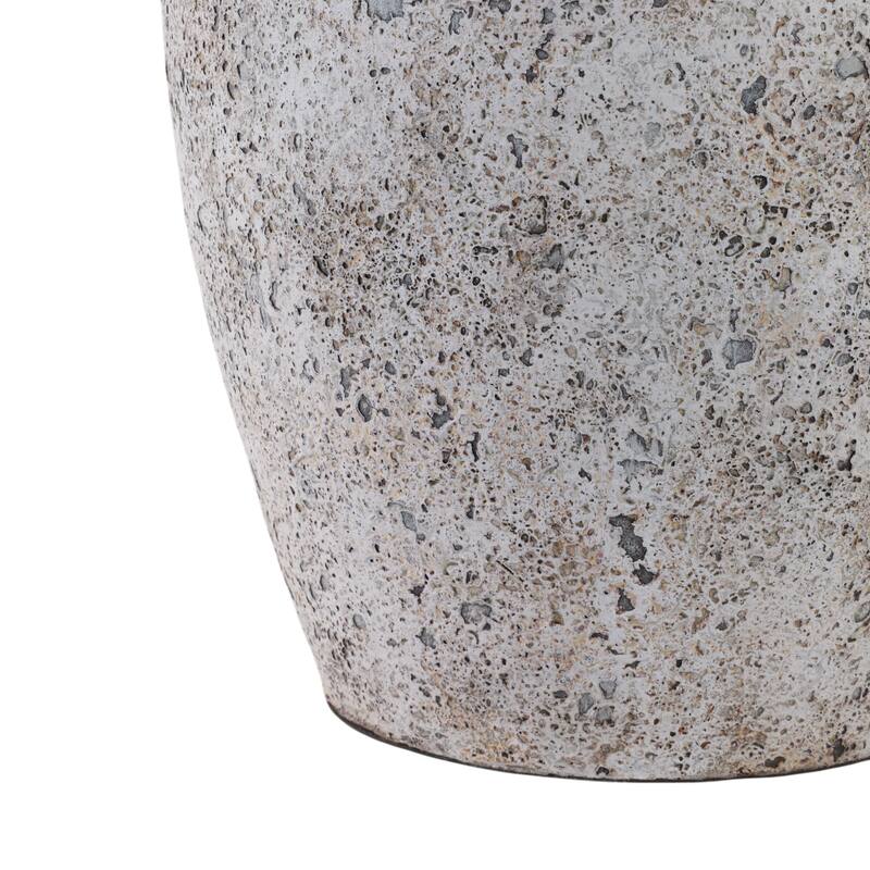 Terracotta Amphora Vase with Orbs Under Handles - Gray, 26"