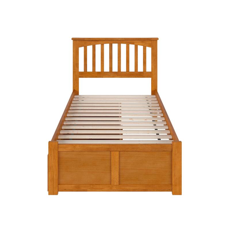 Mission Platform Bed with Footboard and Storage Drawers
