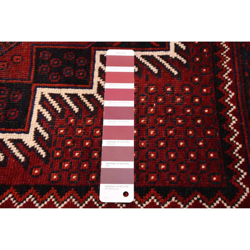 ECARPETGALLERY Hand-knotted Konya Anatolian Dark Red Wool Rug - 3'8 x 6'1
