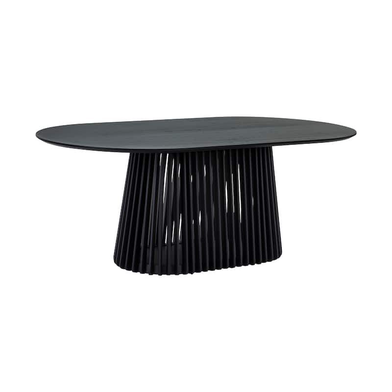 Pasadena Mid-Century Solid Wood Oval 5 Peice Dining Table Set