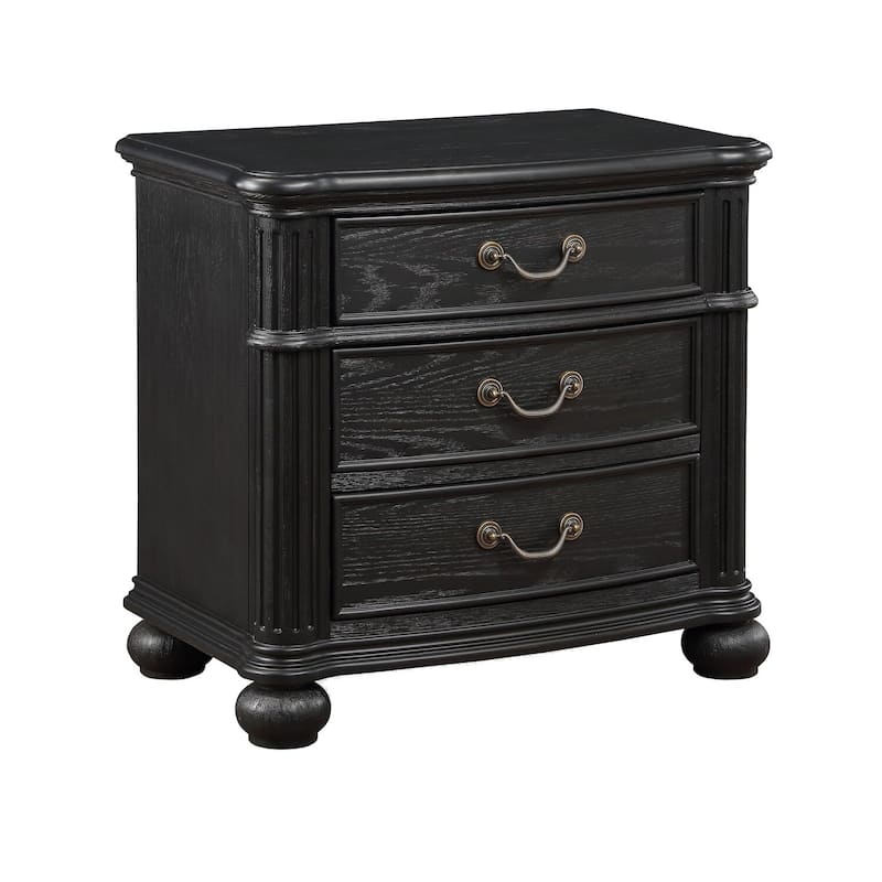 Bronze 3 Drawer 16.5 in. W Nightstand with Sturdy Hardware and Ample Storage