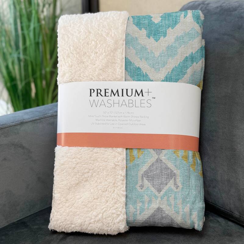 Premium Machine Washable ASB108 Sherpa Boho Global Throw Blanket