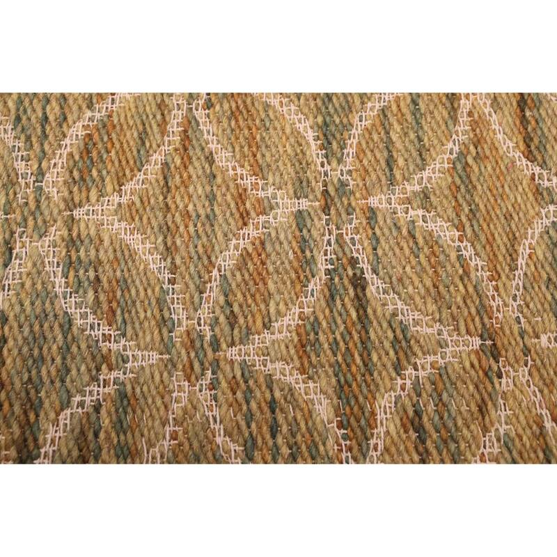 ECARPETGALLERY Braid weave Sienna Olive Wool Rug - 5'0 x 7'7
