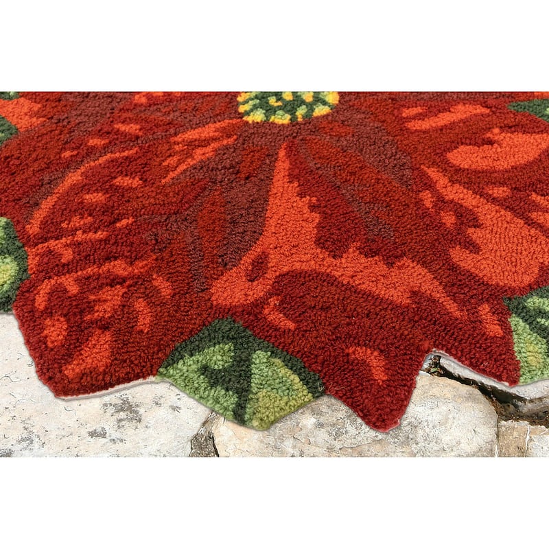 Liora Manne Frontporch Poinsettia Indoor/Outdoor Mat