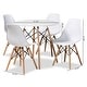 preview thumbnail 11 of 9, Jaspen Modern and Contemporary Plastic and Wood Dining Set (5pc)