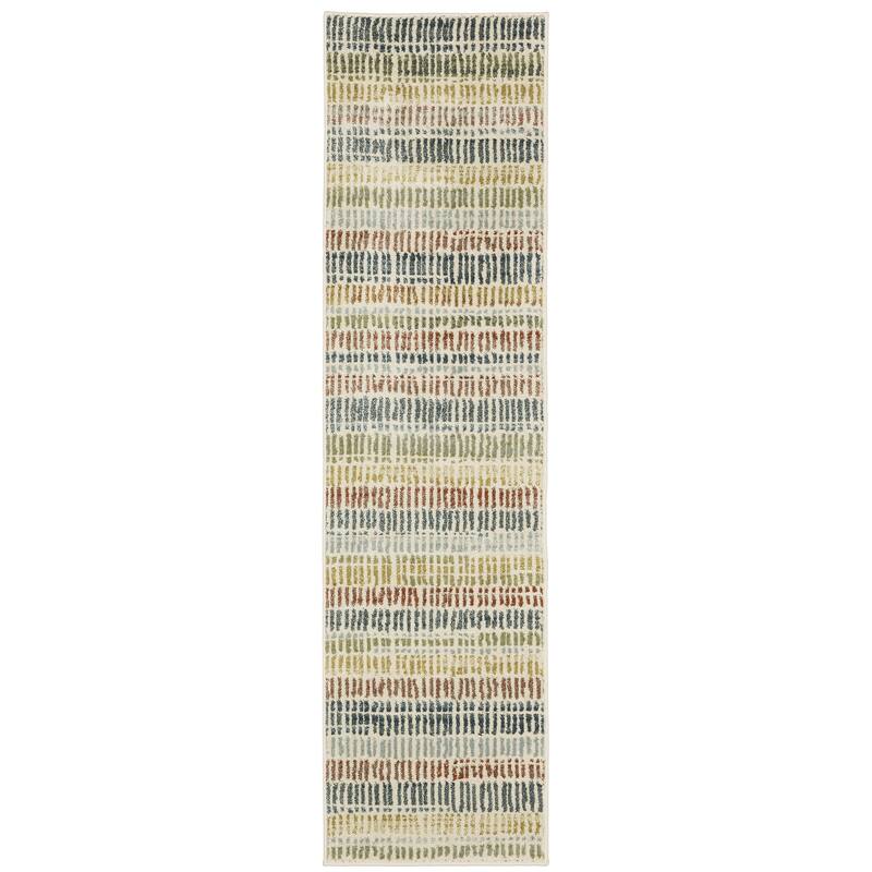 Style Haven Bassel Distressed Striped Ivory/ Multi Indoor Area Rug
