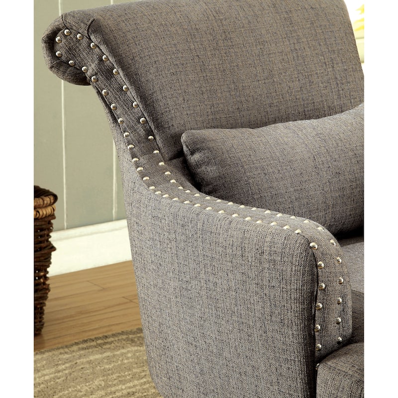 Nyer Contemporary Fabric Upholstered Accent Chair by Furniture of America