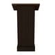 preview thumbnail 8 of 10, Wood Podium Stand, 44" Tall Wooden Lectern With Mic Stand Space, 1 Sliding Shelf With Cup Holder And 1 Fixed Shelf