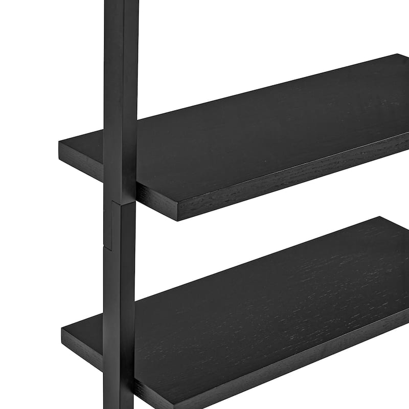 Beacon Boho Rustic 5 Tier Bookshelf, Wall Mounted Solid Wood Bookcase