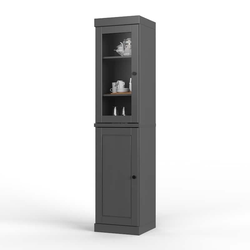100% Solid Wood 16.5" Kitchen Pantry Cabinet with Doors by Palace Imports