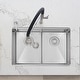 preview thumbnail 21 of 21, AZUNI 28 inches L x 19 inches W Double Bowl Undermount 16G Workstation Kitchen Sink with accessories C228L - 28" x 19" x 10"