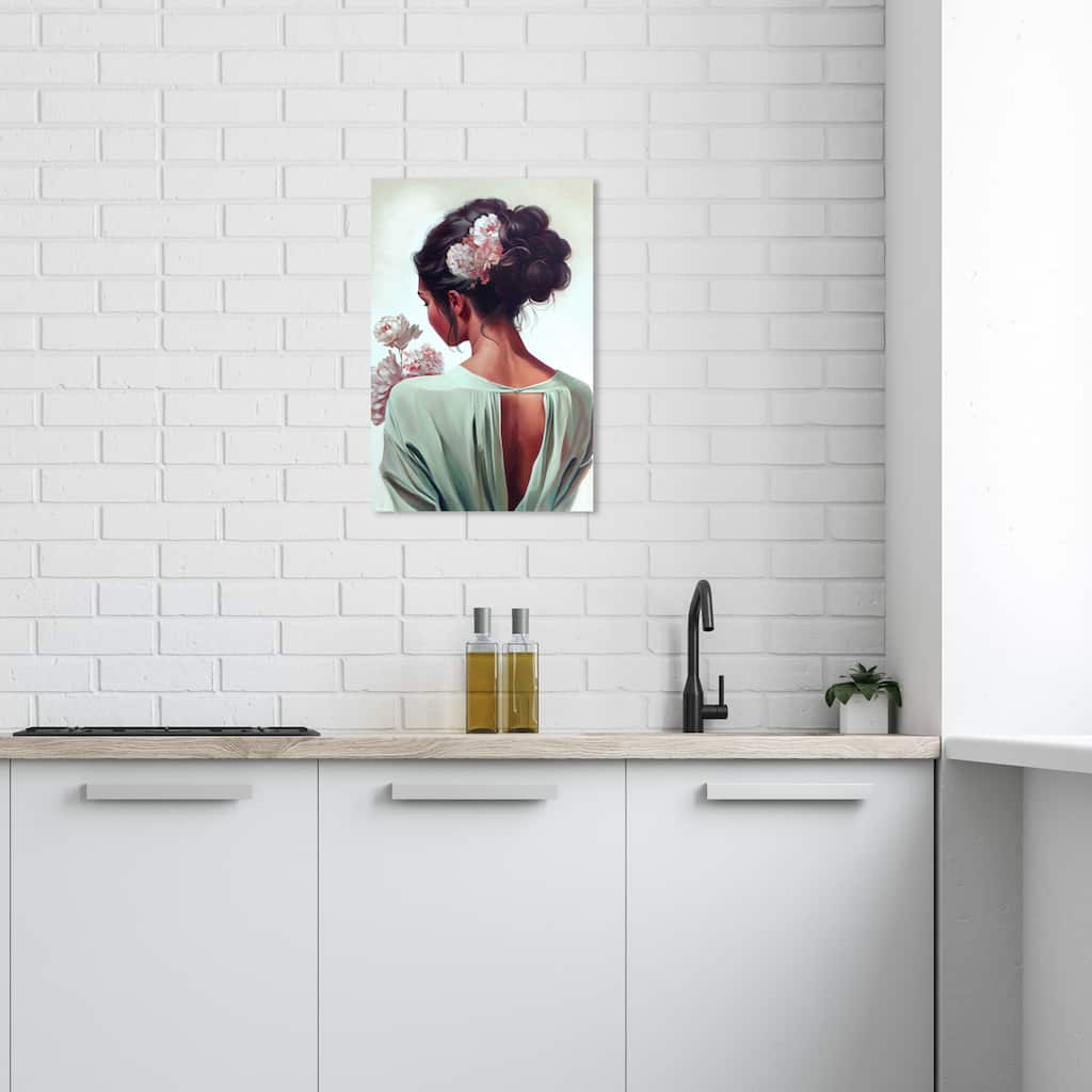 Wynwood Studio Fashion and Glam Genevieve Green and Mint Green Traditional Wall Art Canvas Print
