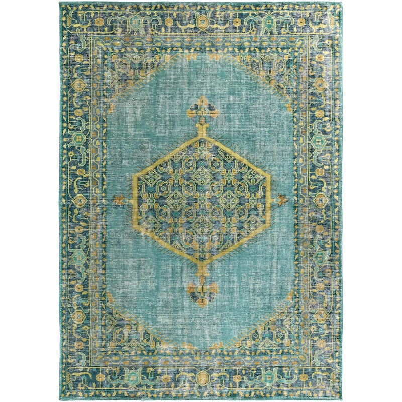 Hand-knotted Alford Boho Medallion Wool Area Rug