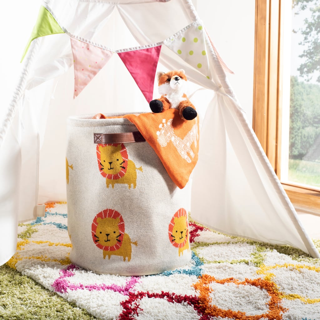 SAFAVIEH Lemma Baby Storage Basket - Red / Orange - 14" x 42" - 14" x 14" x 42" - 14Wx14Dx42H