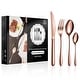 preview thumbnail 70 of 71, vancasso 18/10 Stainless Steel Silverware Set, Flatware Set for 6/12 48-Piece - Rose Gold