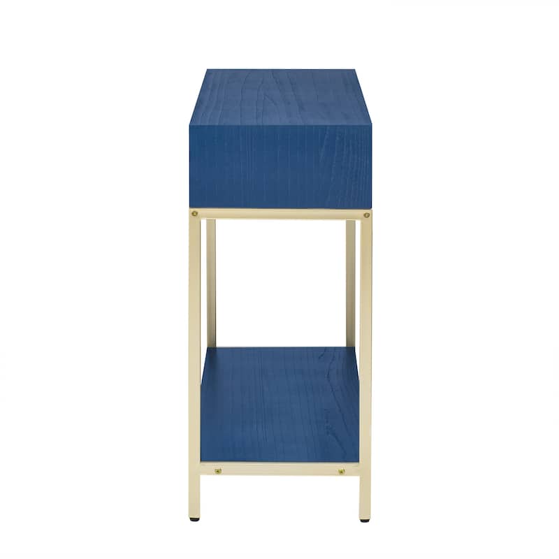 Retro Console Table with Striking Geometric Design for Entryway