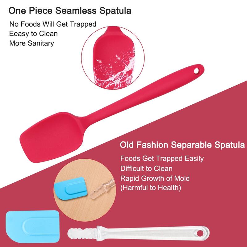 Silicone Spatula Set 4 Pcs Heat Resistant Turner Non Stick Spatula