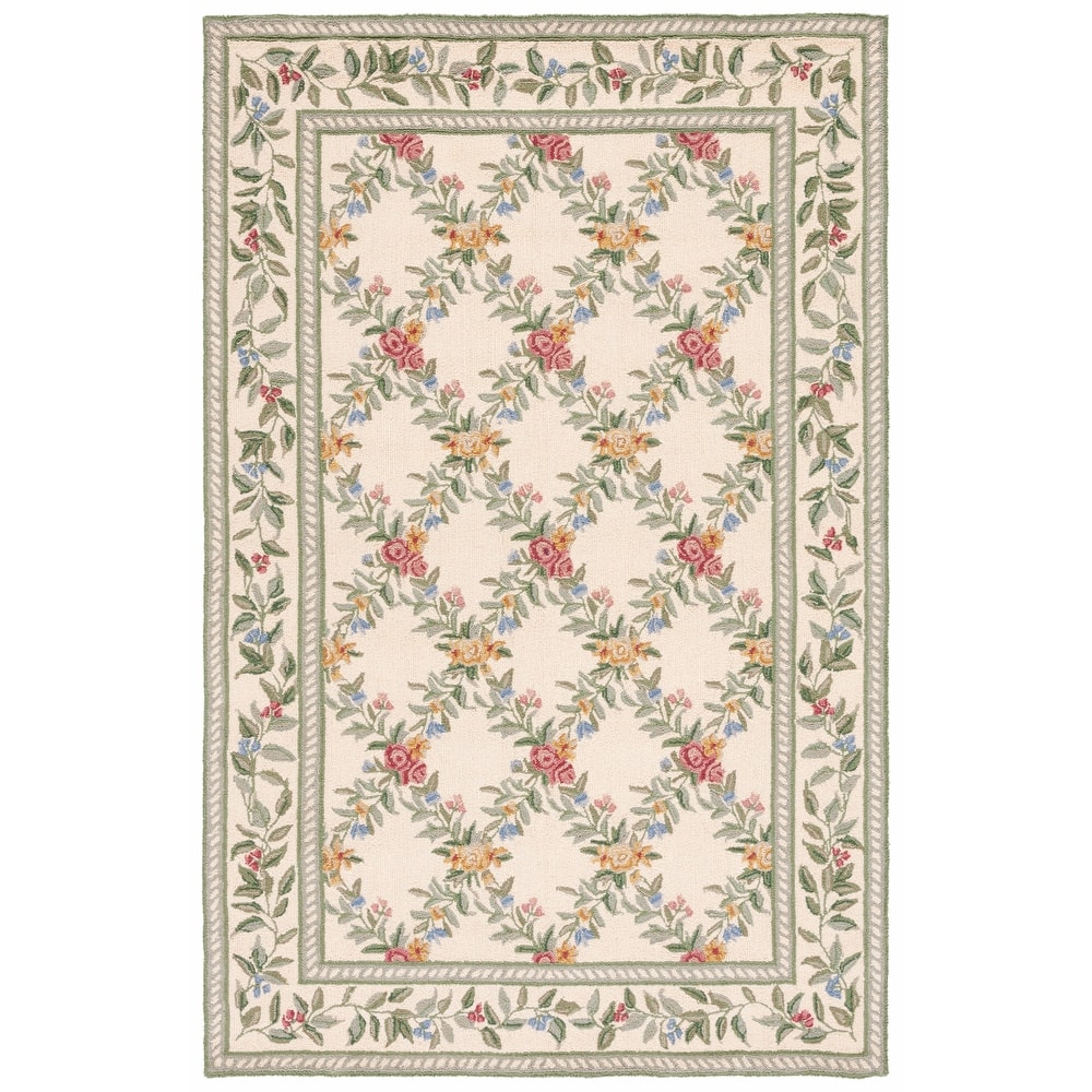 SAFAVIEH Handmade Chelsea Gulser Trellis French Country Wool Rug