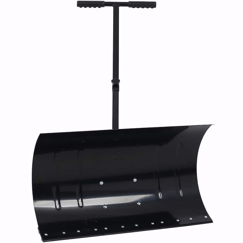 Wheeled Snow Shovel,Effortless Snow Removal with Adjustable Handle and Cushioned Comfort - 29" W x 16.5" H