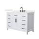 Option White / Giotto Quartz Top / Matte Black Hardware