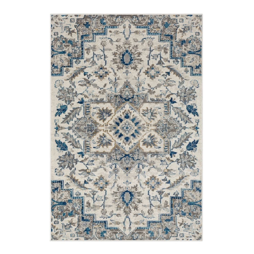 Mohawk Home Pandora Floral Ornamental Medallion Woven Area Rug