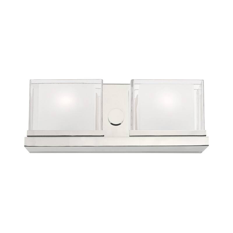 Livex Lighting 2-Light Polished Chrome Bath Vanity, 10122-05 - 16"W x 6.75"H x 4.75"D