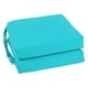 preview thumbnail 4 of 79, 16-inch Square Indoor Twill Chair Cushions (Set of 2 or 4) - 16 x 16 Set of 2 - Aqua Blue