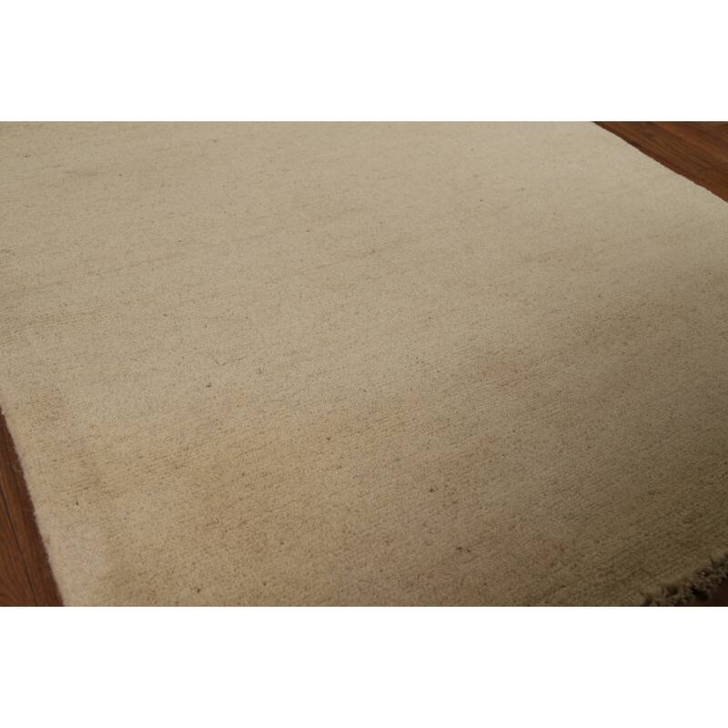 Modern Gabbeh Oriental Runner Rug Handmade Wool Carpet - 3'2"x 11'10"