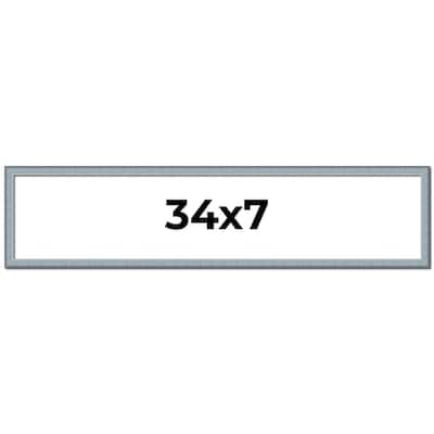 34x7 Frame Rustic Sky Blue Solid Wood Picture Frame | 0.75 Inch