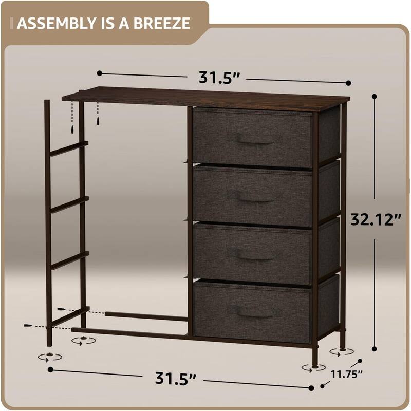 Modern Fabric and Metal 8-cubby Storage Tower