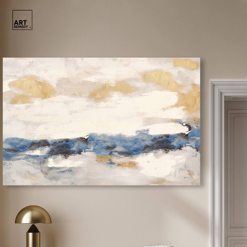 Mountain Mist Canvas Digital Abstract Art by Art Remedy, Gallery Wrapped