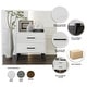 preview thumbnail 25 of 27, CraftPorch Corduroy 4-pieces Mid-Century Modern White Bed with Light Grey Furniture Bedroom Set