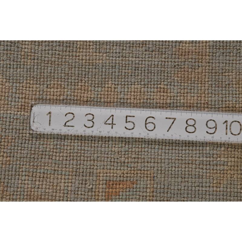 Vegetable Dye Oushak Turkish Rug Handmade Oriental Wool Carpet - 5'0"x 6'11"