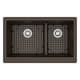 preview thumbnail 9 of 17, Karran Farmhouse/Apron-Front Quartz Double Bowl Kitchen Sink Kit