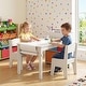 preview thumbnail 13 of 22, Costway Kids Art Table & Chairs Set with Paper Roll Wooden Craft Study - See Details