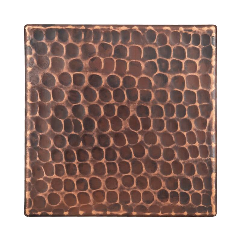 4" x 4" Hammered Copper Tile - Quantity 8 (T4DBH_PKG8)