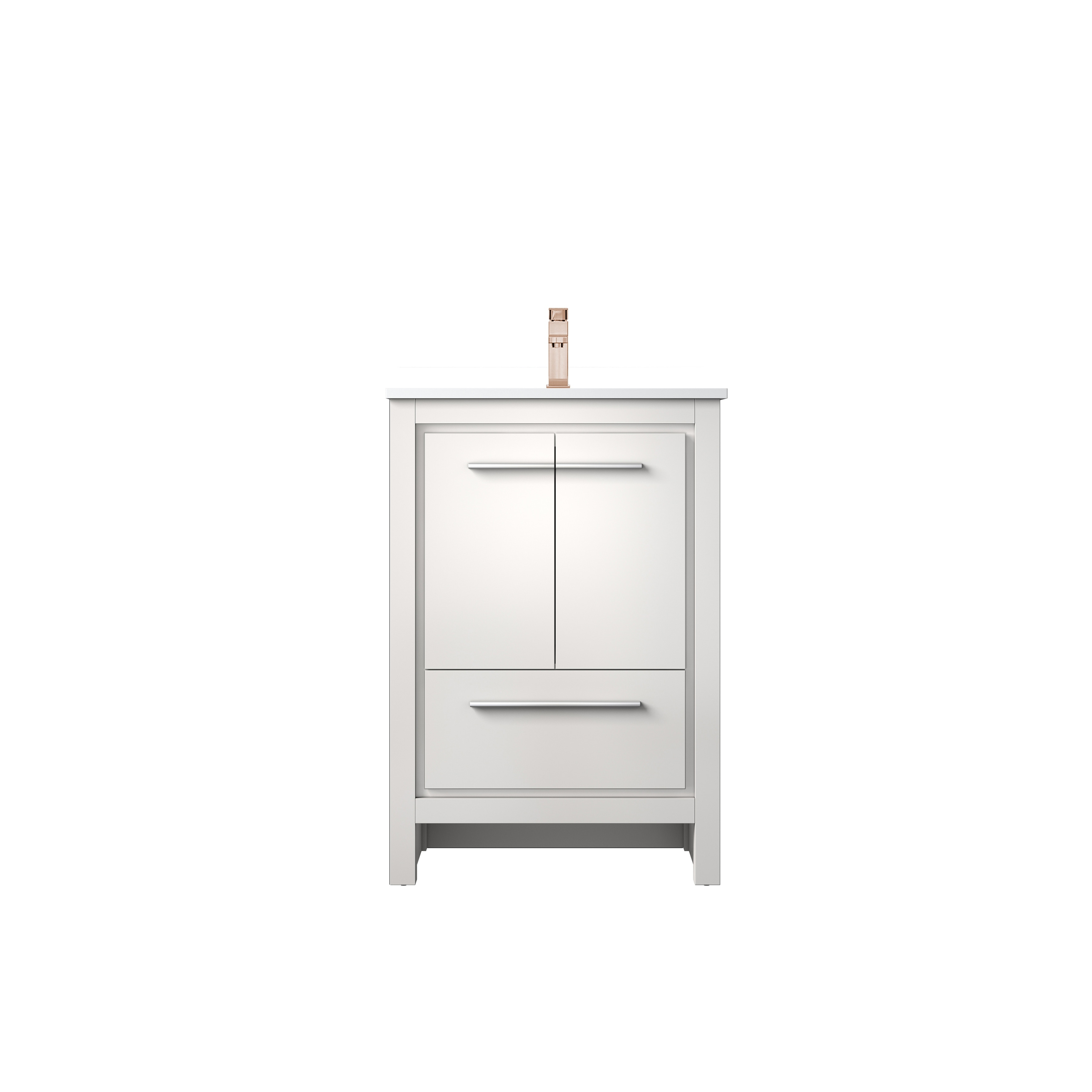 Lafarre Bath Vanity Cultured Marble Top, Sink and Chrome Faucet