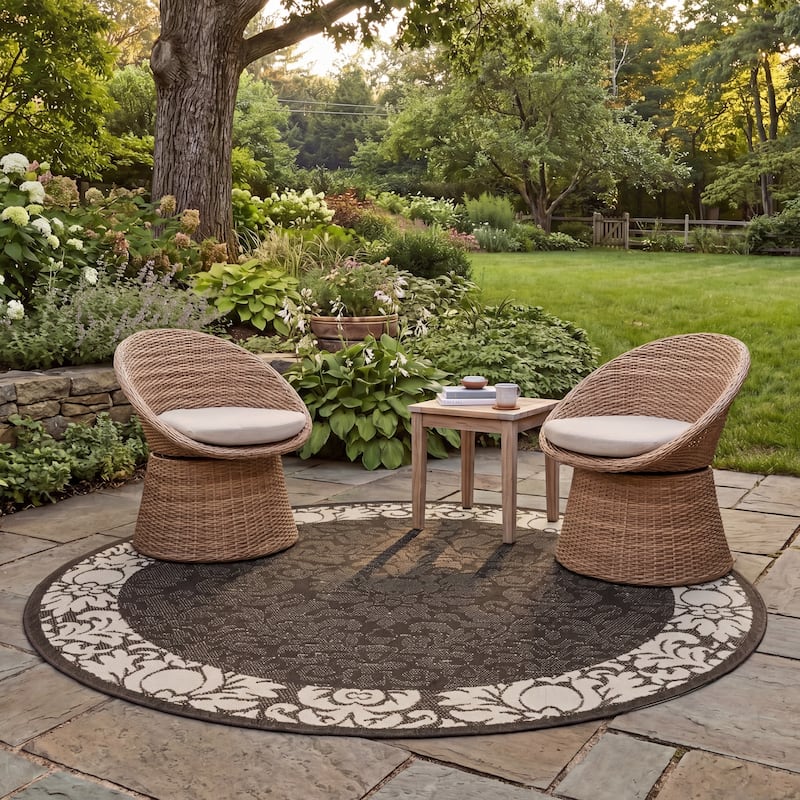 SAFAVIEH Courtyard Peggie Indoor/ Outdoor Patio Backyard Rug